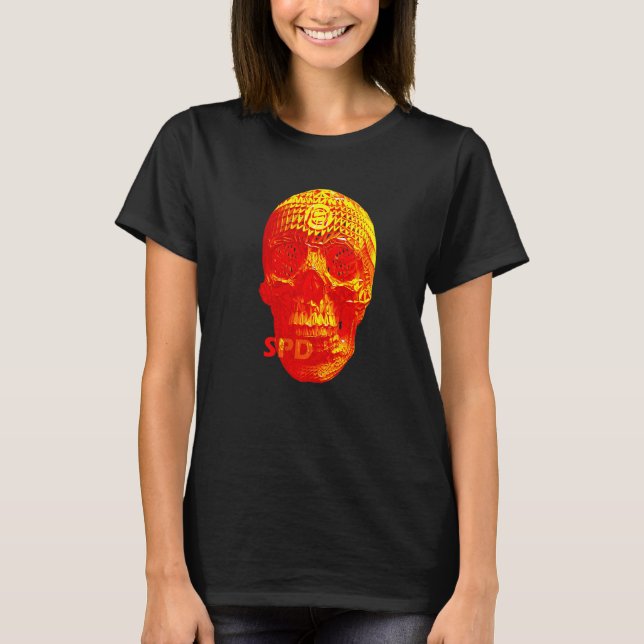 T-shirt Horreur de crâne en osier (Devant)