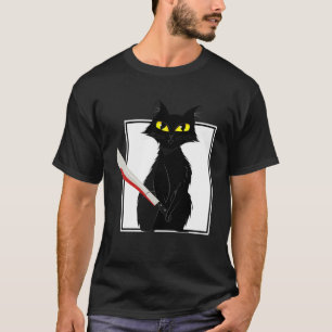 T-shirt Horreur Halloween Party Splatz couteau noir