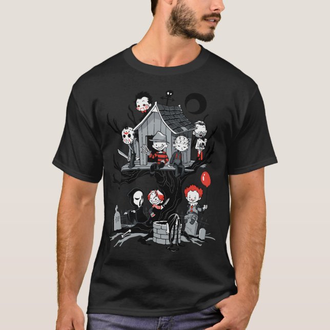 T-shirt Horreur Movie Tree House Halloween (Devant)