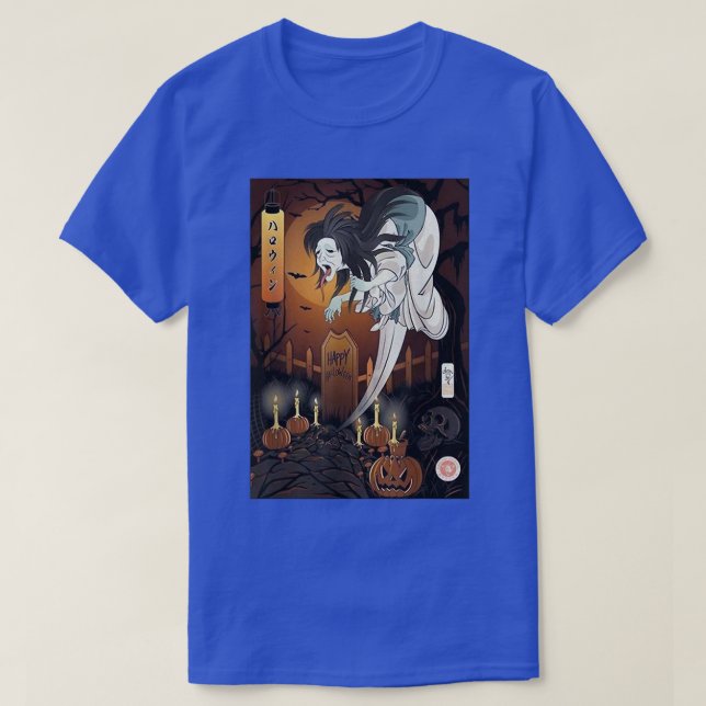 T-shirt Horreur Samurai fantôme Boo Décès  (Design devant)