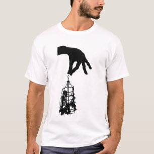 T-shirt Horreur Squelette humain Déplaisant Squelette Cage