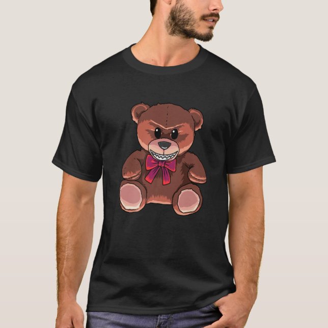 T-shirt Horreur Teddy Halloween Enfants Horreur Teddy Ours (Devant)