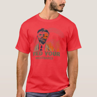 T-shirt Horror Movie Glitch Diable Vis Alimentation De Vot