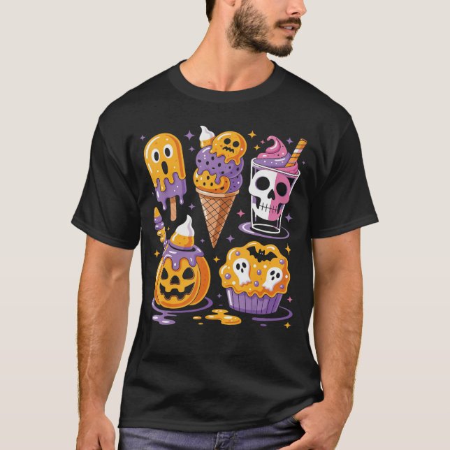 T-shirt Horror Summer Popsicle Halloween Ice Creams Summer (Devant)