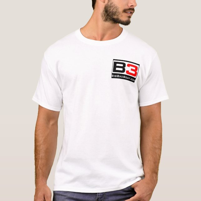 T-shirt Hors-bord T (blanc) (Devant)