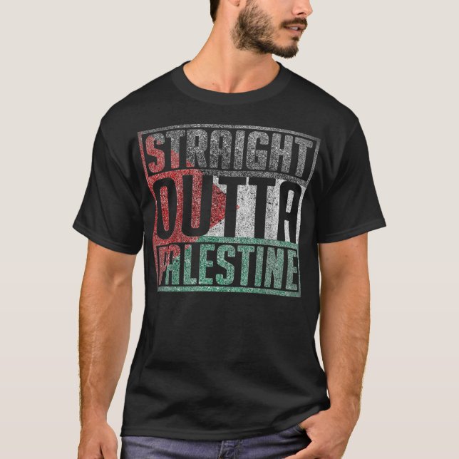 T-shirt Hors de la Palestine, Palestina libre, Palestin (Devant)