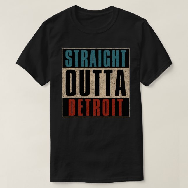 T-shirt Hors droit Detroit Michigan MI (Design devant)