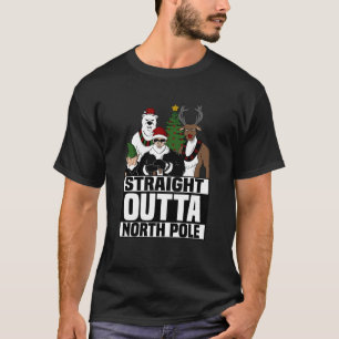 T-shirt Hors du pôle Nord Chauffage de Noël Fun Pa