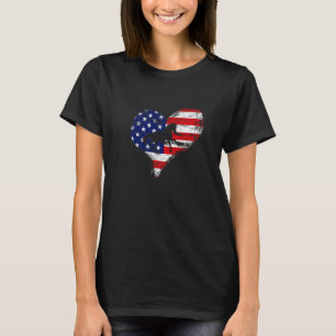 T-shirt Horse American Flag Heart Usa Patriotic Pride 4e
