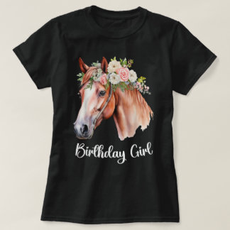 T-shirt Horse Birthday Girl Party Outfit Pony Daughter
