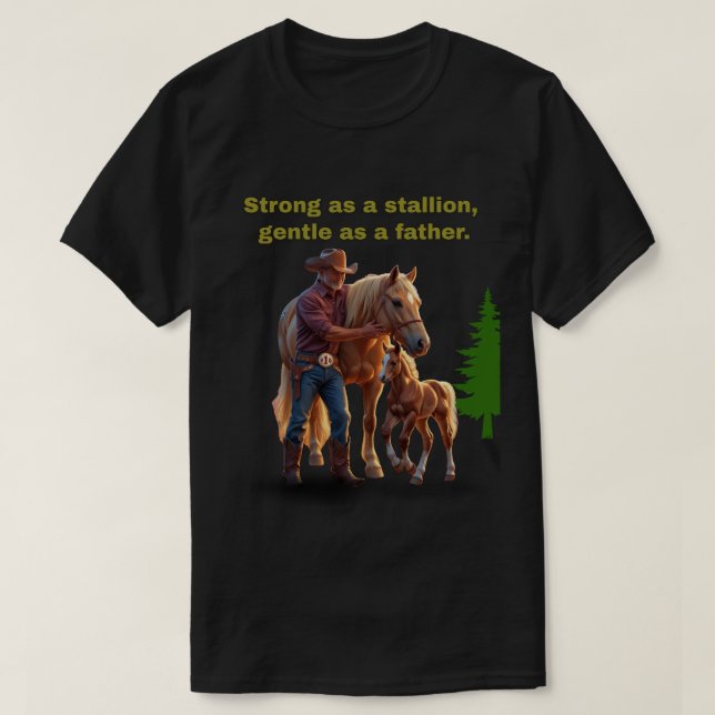T-shirt Horse Dad Pride - Fête des pères Édition équestre (Design devant)