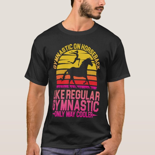T-shirt Horse Équitation Gymnastique Sur Horseback Horse V (Devant)