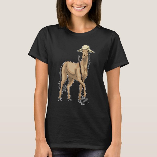 T-shirt Horse Farmer Rake (Devant)