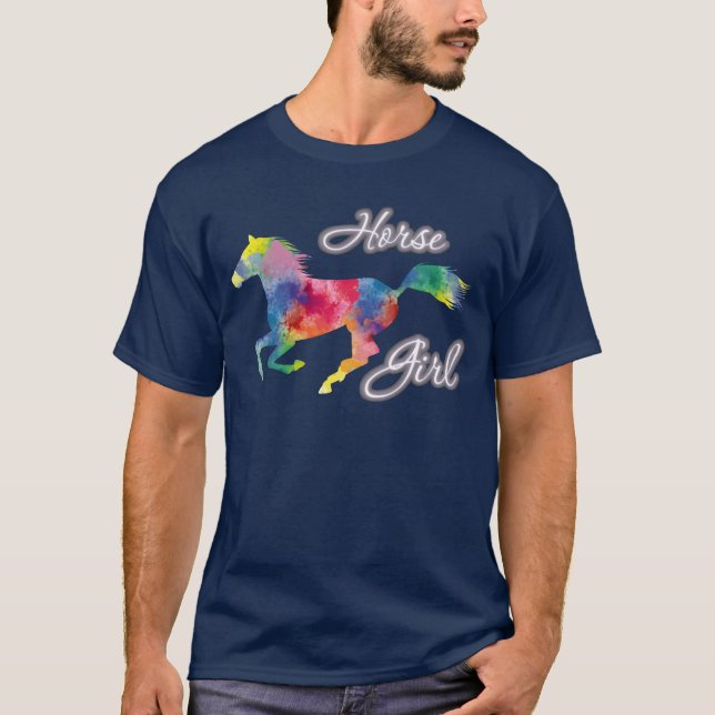 T-shirt Horse Girl Country Woman Girl HorseBack Rider funn (Devant)
