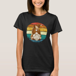T-shirt Horse Gnome For Women Retro Sunset For Horse Dad