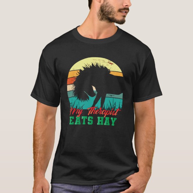 T-shirt Horse  My Therapist Eats Hay (Devant)