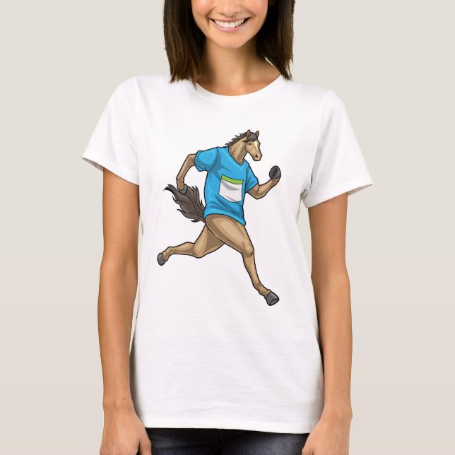 T-shirt Horse Runner Running Sports (Devant)