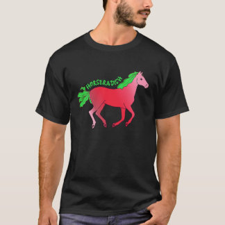 T-shirt Horseradish Horse  Animal Farming Radish Vegetable