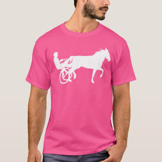 T-shirt Horses Riding Harness Racing Rider Equitation retr