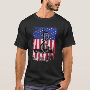 T-shirt Horseshoe lanceur lanceur lanceur lance le drapeau