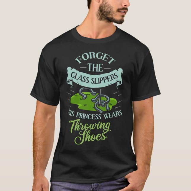 T-shirt Horseshoe Pitching Gift Throwing Chaussures (Devant)