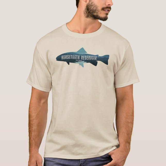 T-shirt Horsetooth Réservoir Colorado Poisson (Devant)