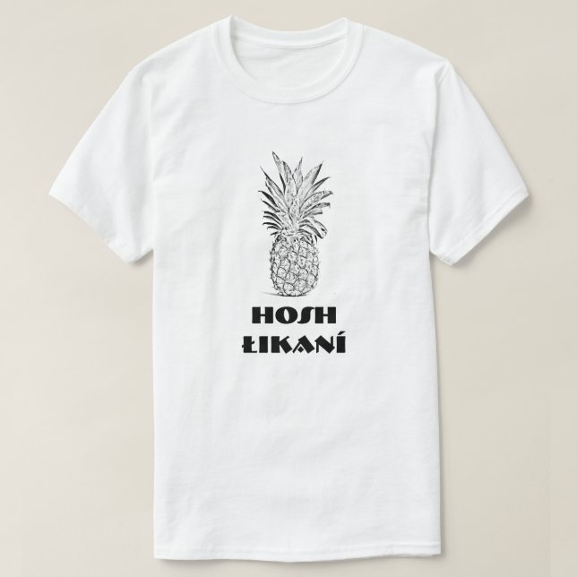T-shirt Hosh łikaní, Ananas en navajo (Design devant)