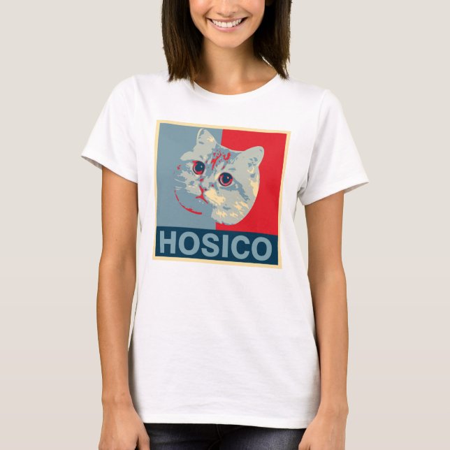 T-shirt Hosico - Illustration Bleu Rouge (Devant)