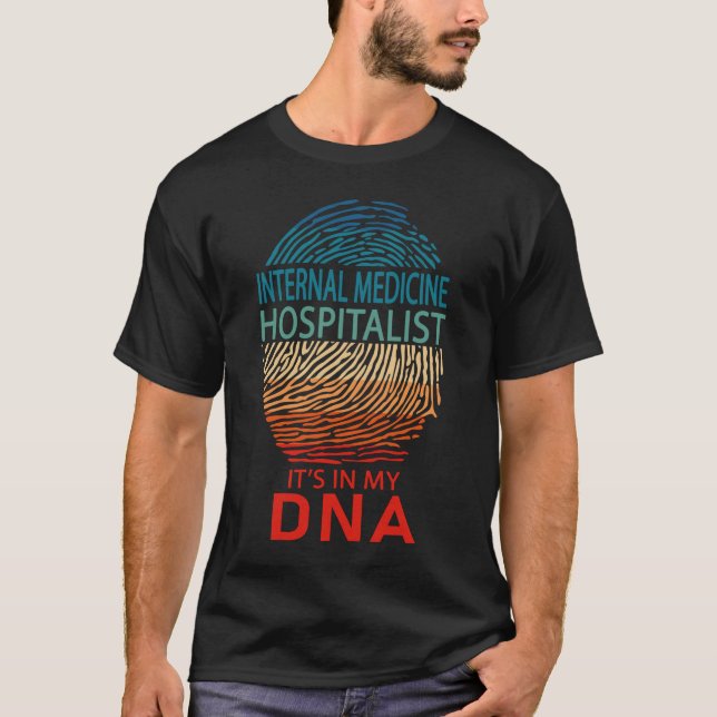 T-shirt Hospitaliste en médecine interne C'est dans mon AD (Devant)