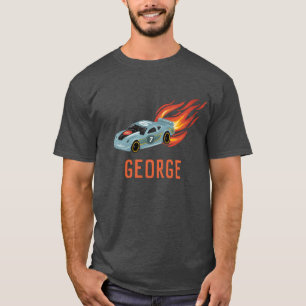 T-shirt Hot Blue Racing Car avec numéro