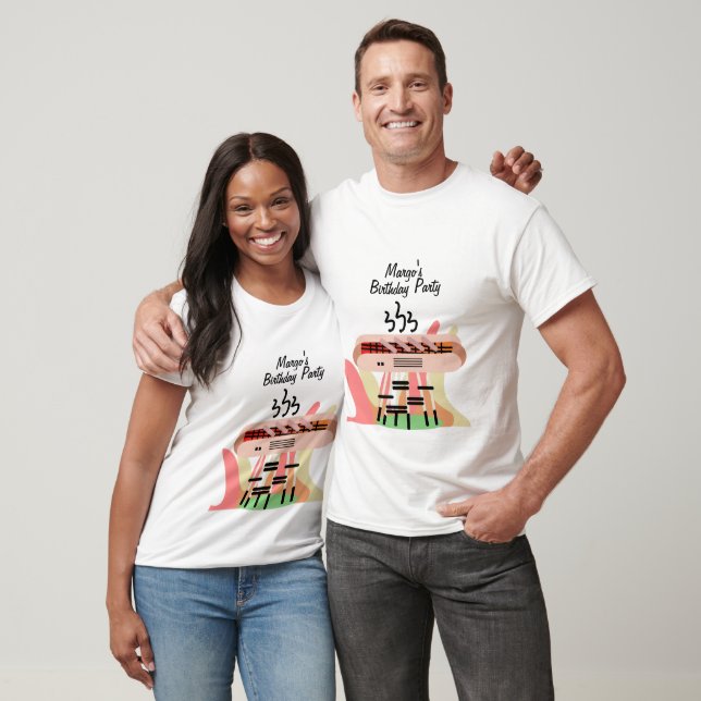 T-shirt Hot Chien Grilling Anniversaire Fête Cuisine (Unisexe)