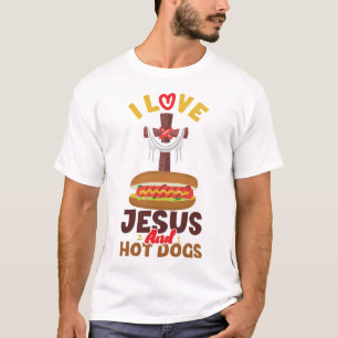 T-shirt Hot Chien J'Aime Jésus Et Hot Chiens Jésus Foi