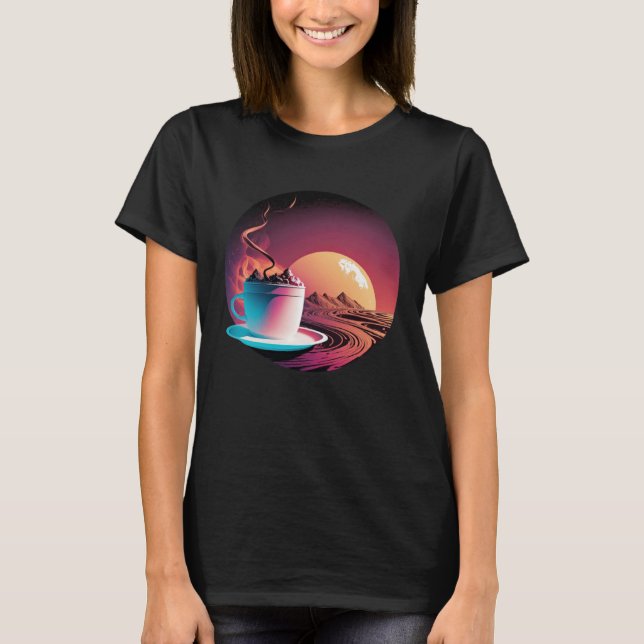 T-shirt Hot Chocolate Synthwave 80s Retrowave Aesthetic 1 (Devant)