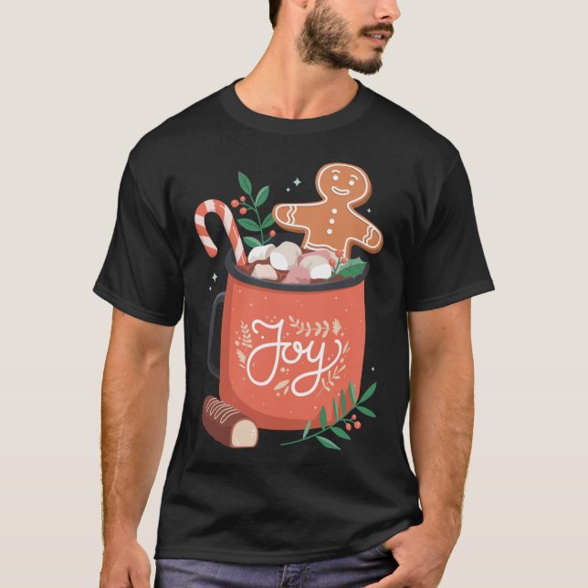 T-shirt Hot Cocaca Gingerbread Homme avec Sucre de canne J (Devant)