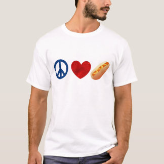 T-shirt Hot dog d'amour de paix