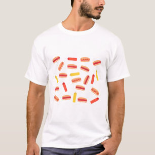 T-shirt Hot Dog Fast Food Motif barbecue