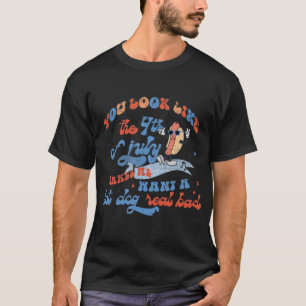 T-shirt Hot Dog Love USA Fun Vous Ressemblez À 4 Juillet