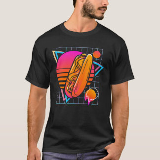 T-shirt Hot Dog Retro 80s Style Vintage