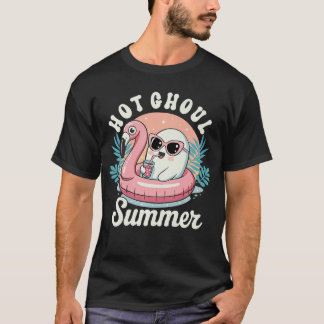 T-shirt Hot Ghoul Summer Cute Ghost Summerween Beach Holid