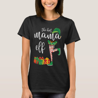 T-shirt Hot Mama Elf Matching Family Group Christmas Party