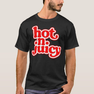 T-shirt Hot N Juicy les années 70 hamburger cheeseburger f