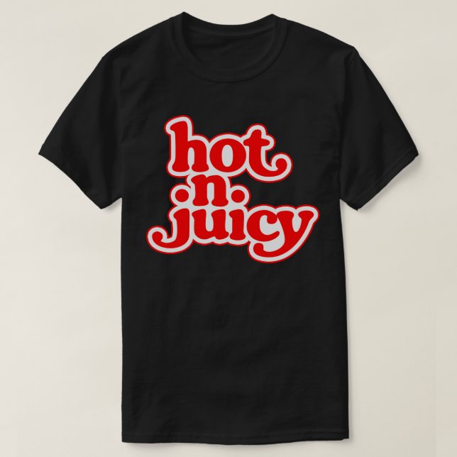 T-shirt Hot N Juicy les années 70 hamburger cheeseburger r (Design devant)