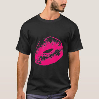 T-shirt Hot Rose Sexy Lipstick Lipstick Baiser Pour Hommes