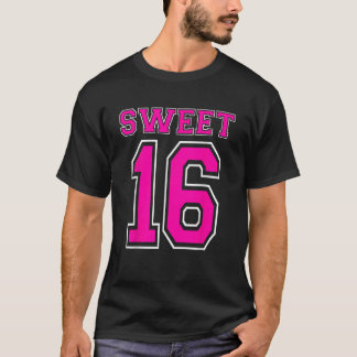 T-shirt Hot rose Sweet 16 Girls 16e Anniversaire Jeu Jerse