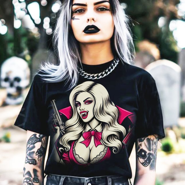 T-shirt Hot Vampire Goth Girl (Créateur téléchargé)
