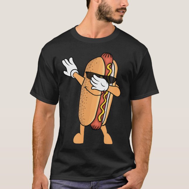 T-shirt Hotdog Drôle qui Dab (Devant)