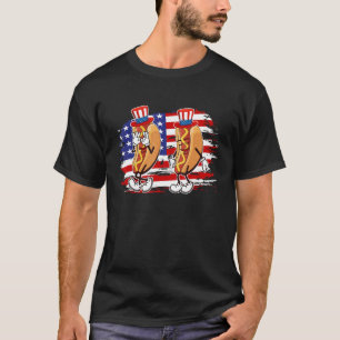 T-shirt Hotdog Griddy Danse 4 juillet 2023 Garçons Filles 
