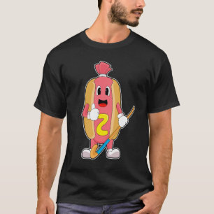 T-shirt Hotdog Hockey bâton