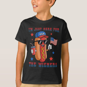 T-shirt Hotdog Je Suis Ici Pour Les Saucisses 4 Juillet Ét