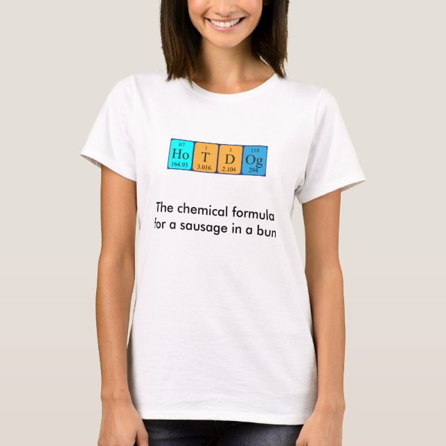 T-shirt Hotdog périodique de table chemise alimentaire F2A (Devant)